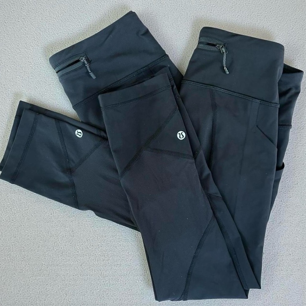 Lululemon Black High-Rise Pocket Capri Leggings